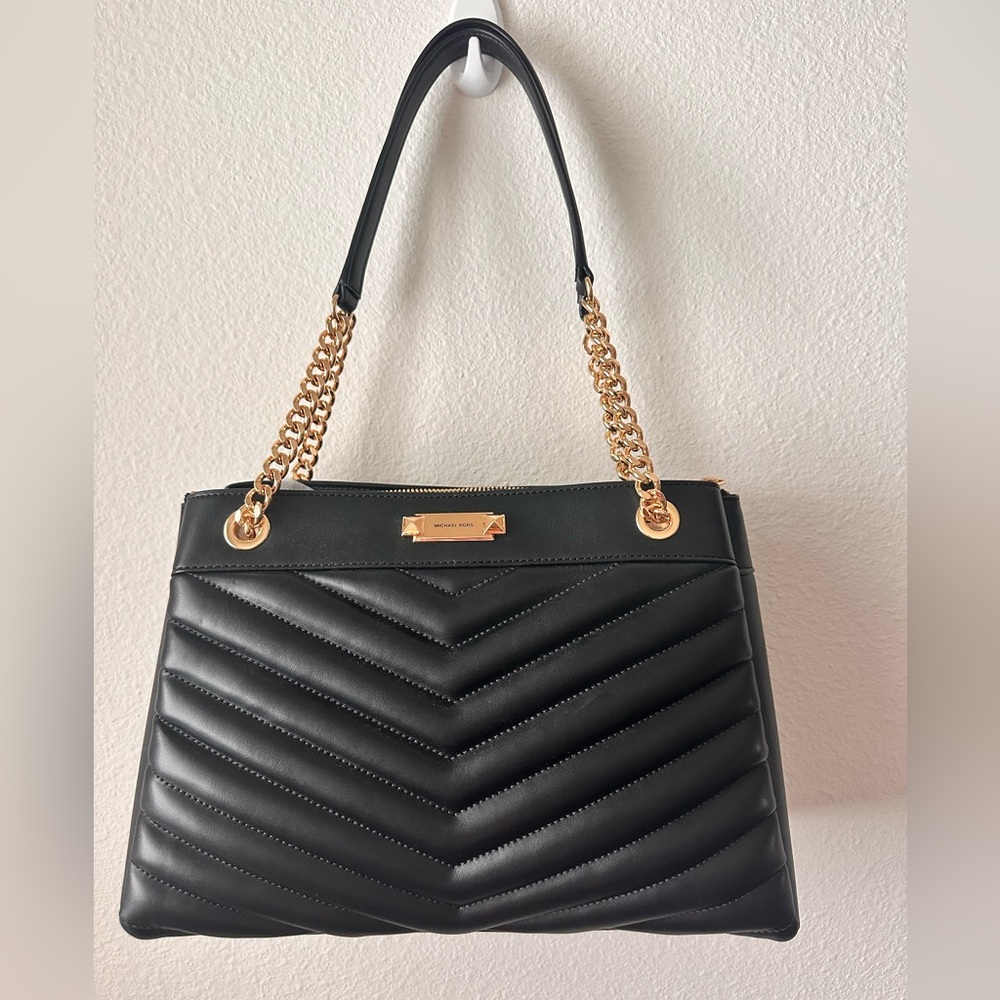 Michael Kors Whitney Medium Quilted Tote Bag Black OS